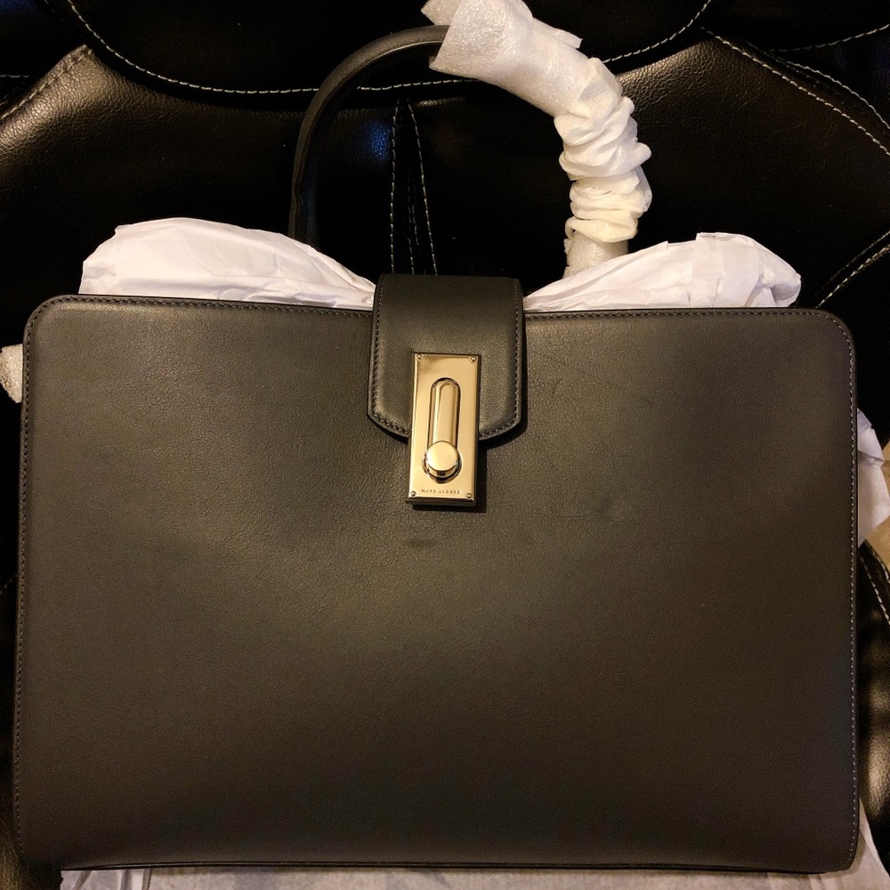 Authentic MARC JACOBS large top handle leather bag